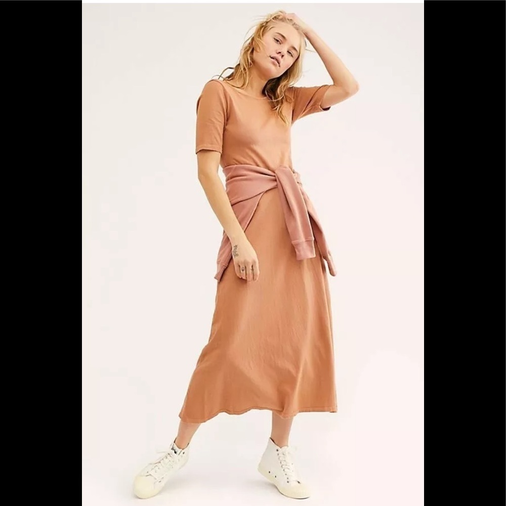 SALE NWT Free People Beach Charlie Ribbed MIDI XS dress